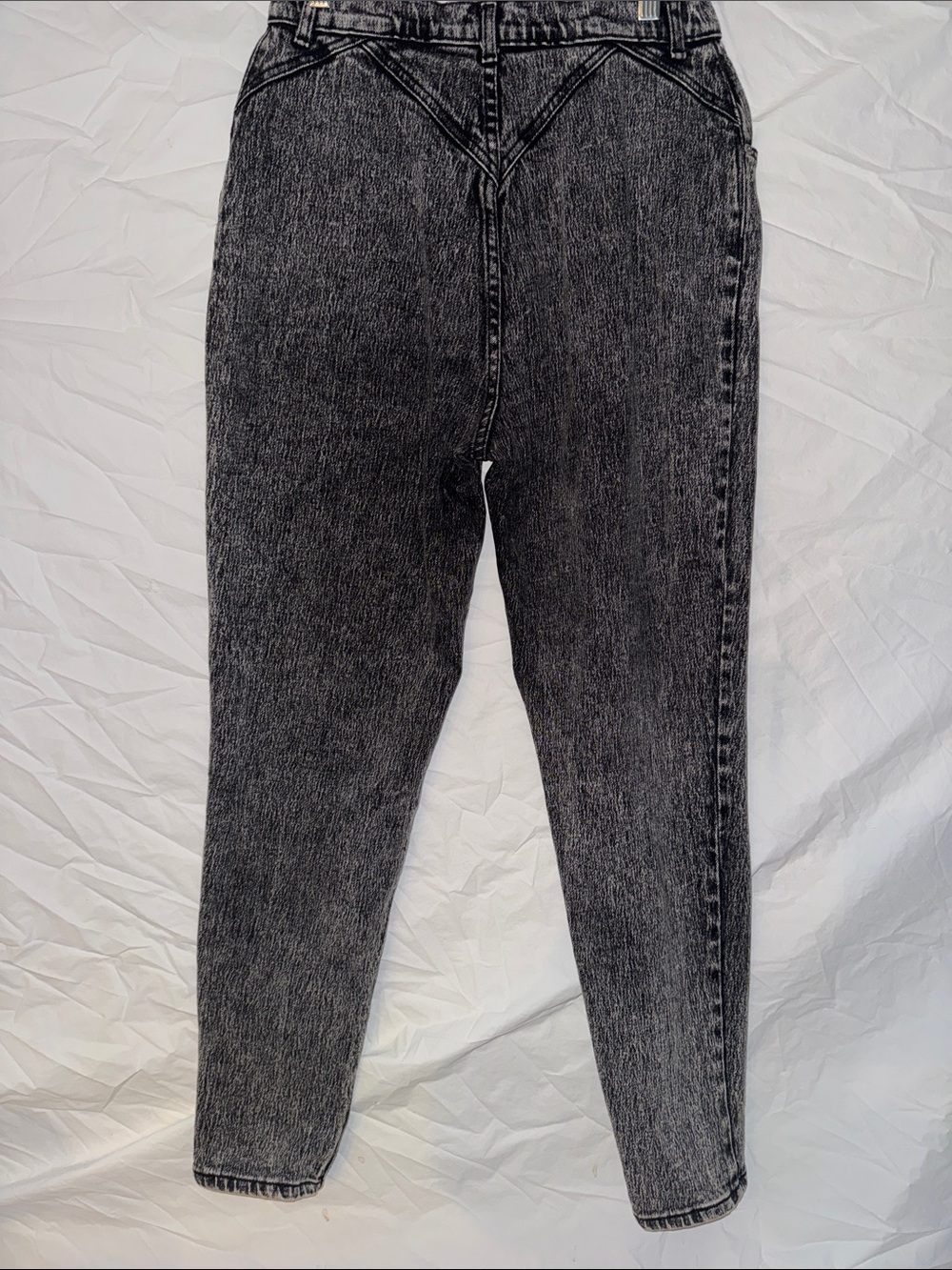 Stefano Vintage 80’s High-Rise Bareback Black Acid-Wash Women’s Jeans